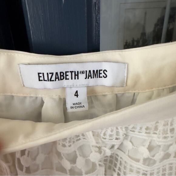 Elizabeth and James silk Bianca Floral Macrame Lace Skirt -  Size 4 Ivory white - Picture 6 of 7